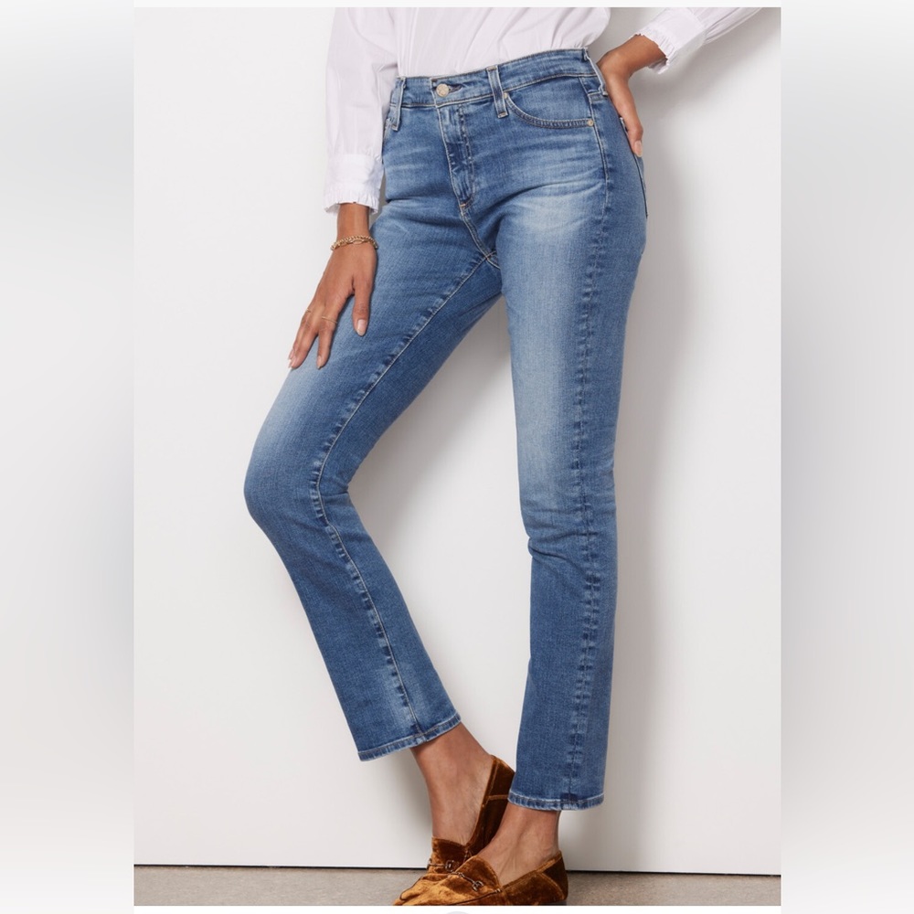 AG Mari high rise slim straight jeans